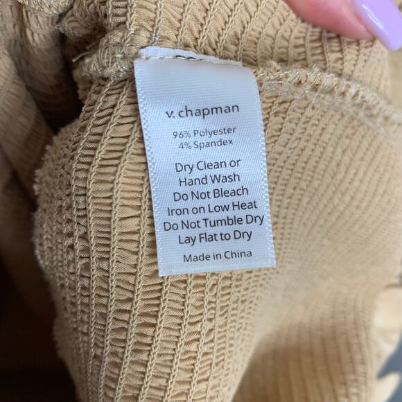 V. Chapman Lily Midi Bodycon Dress Warm Sand Womens Size 10 - Picture 15 of 16